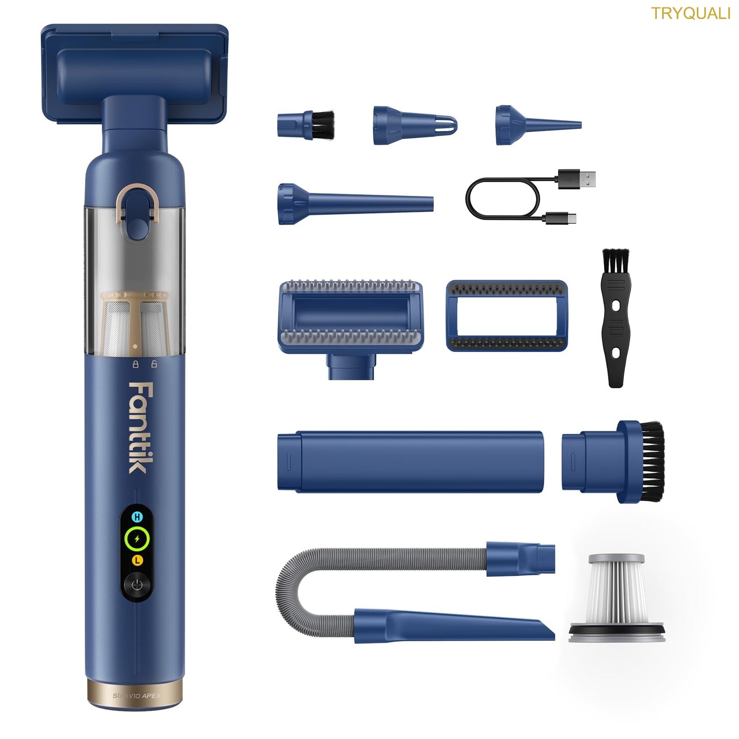 4-in-1 Cordless Handheld Vacuum – 19kPa High-Power Mini Cleaner